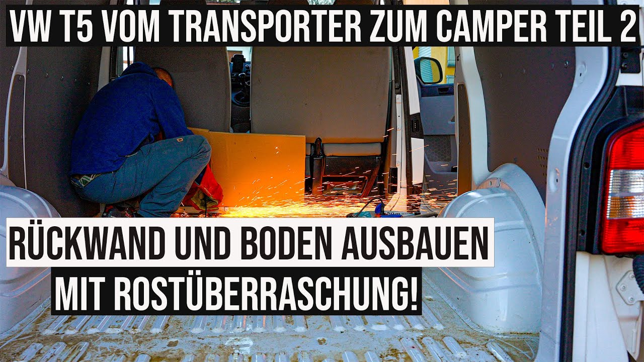 #02 VW T5 4X4 Trennwand und Bodenplatte im T5 ausbauen VW T5 Camper Umbau Offroad Camper Wohnmobil