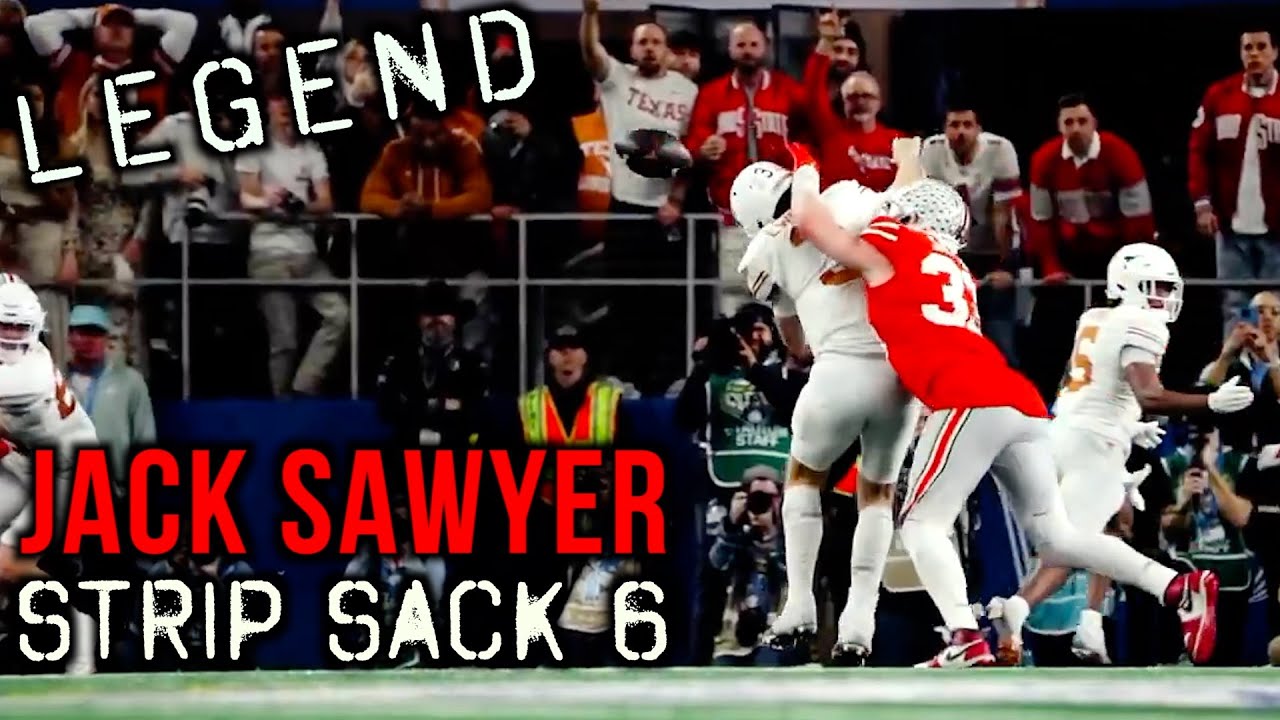 JACK SAWYER Strip Sack 6 (cinematic) | Ohio State vs Texas goal line stand