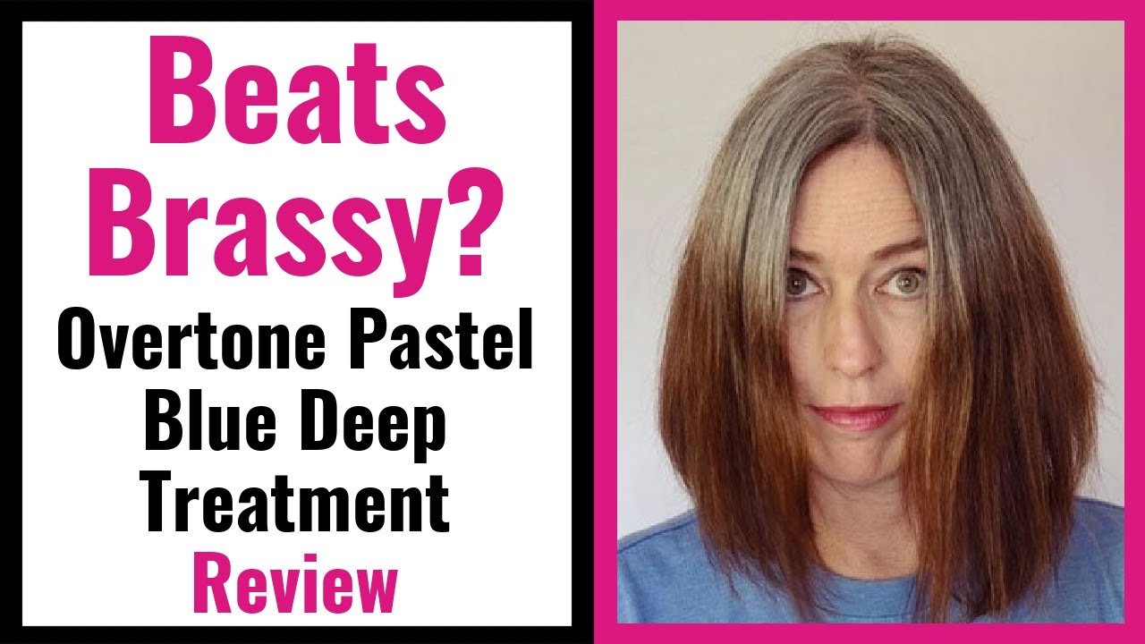 Overtone Pastel Blue Deep Treatment for Brown Hair: Before and After