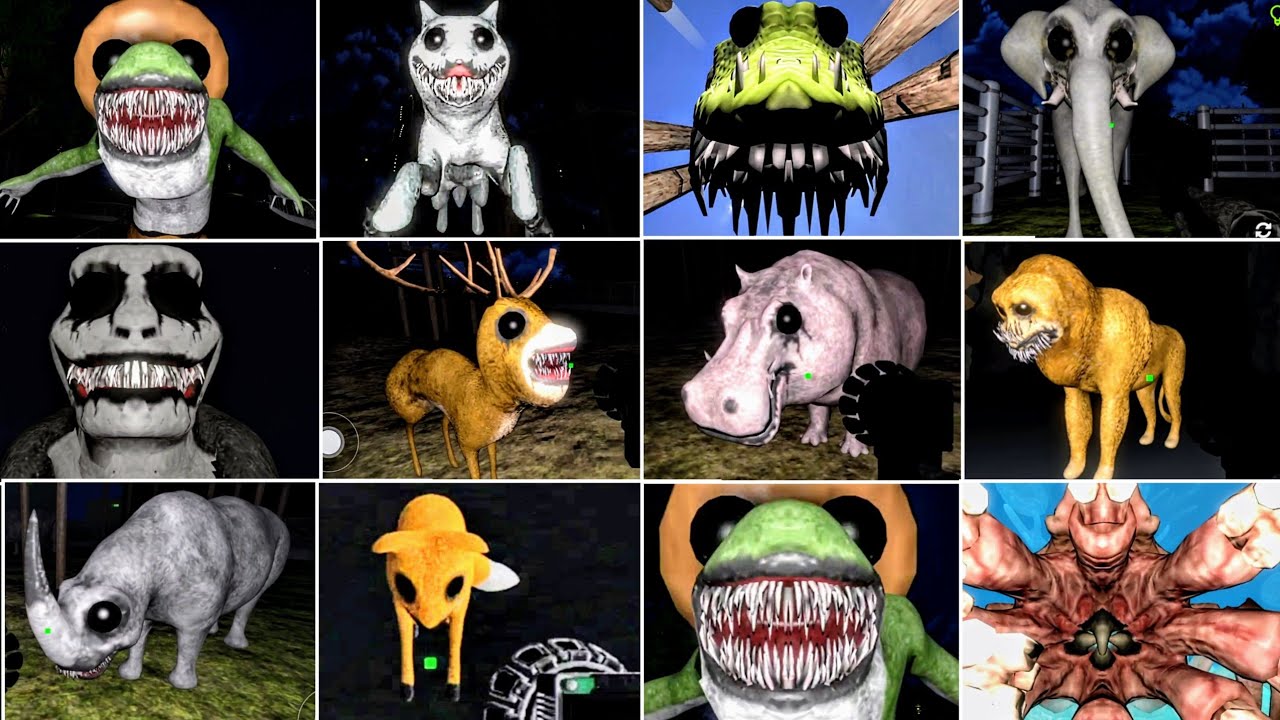 ZOONOMALY Mobile Game All Jumpscares & All Monsters Scene With Name | Zoonomaly Mobile Download