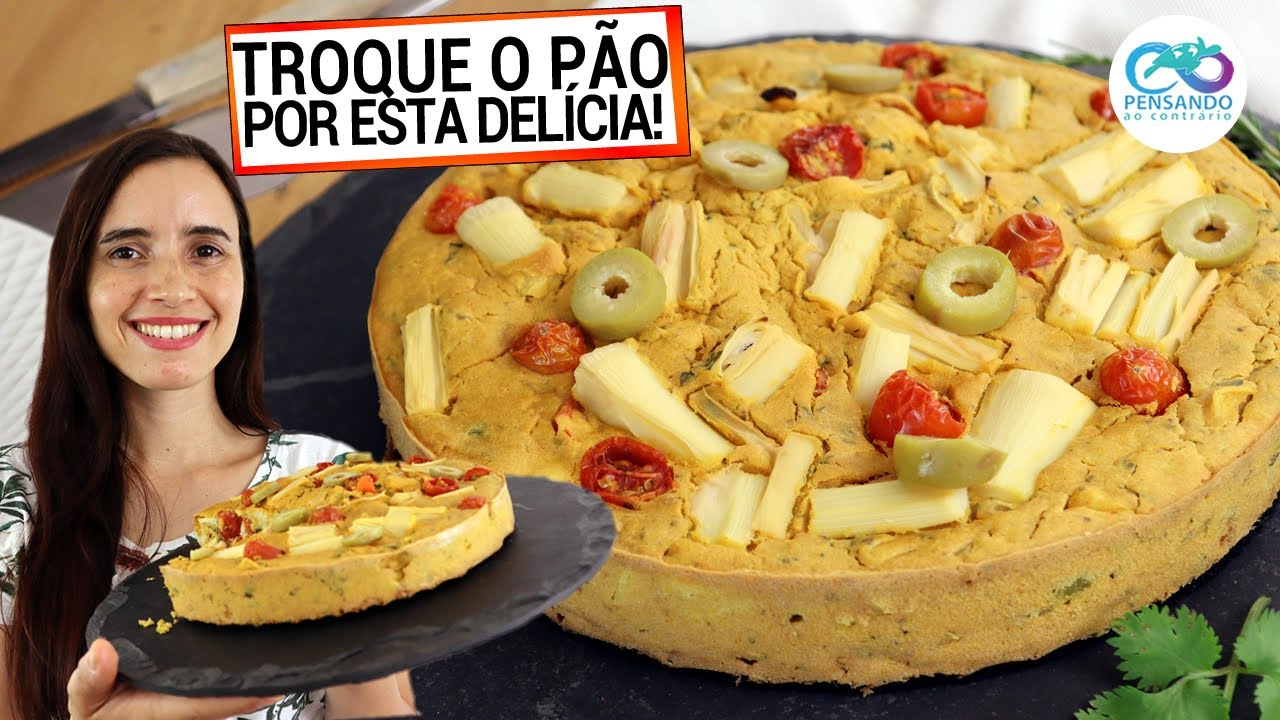 TROQUE O PÃO POR ESTA TORTA DE PALMITO DELICIOSA E SAUDÁVEL! Pode congelar, sem trigo, ovo e leite