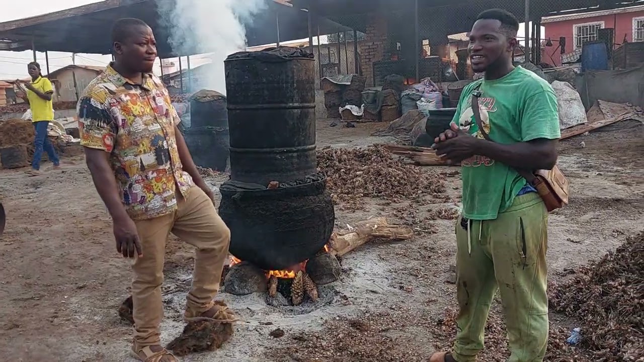 HOW TO PREPARE PALMNUT OIL PART 2 IN BIRIM NORTH DISTRICT,  GHA.