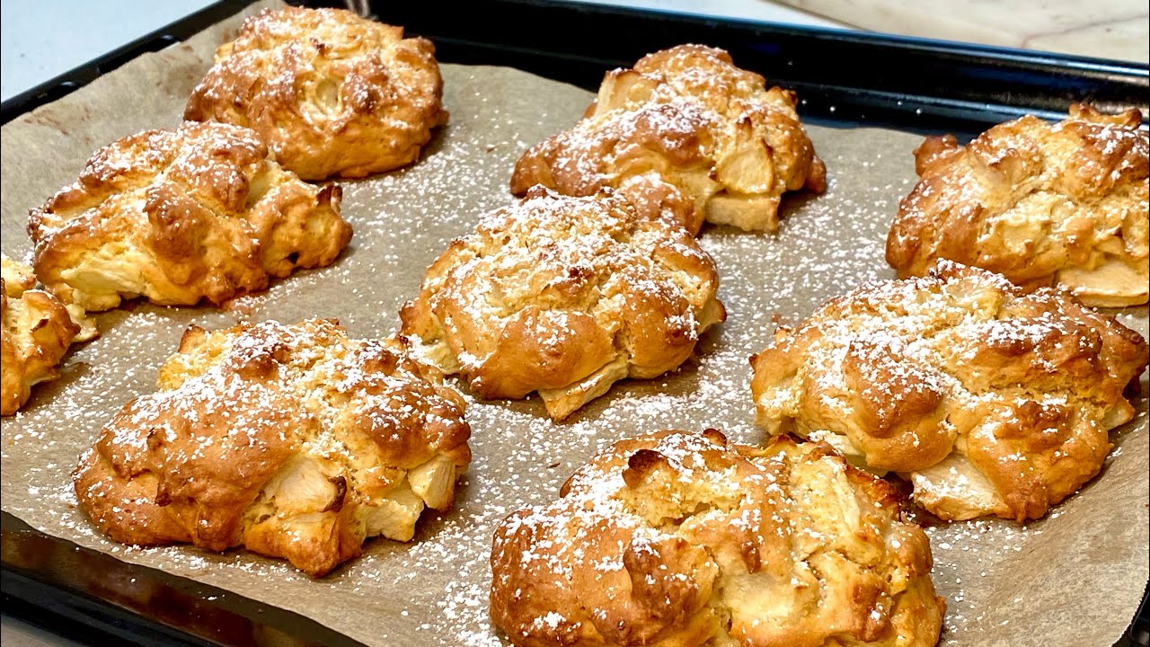 Soft Apple Cookies! They will disappear in 1 minute! Incredibly delicious and easy recipe!
