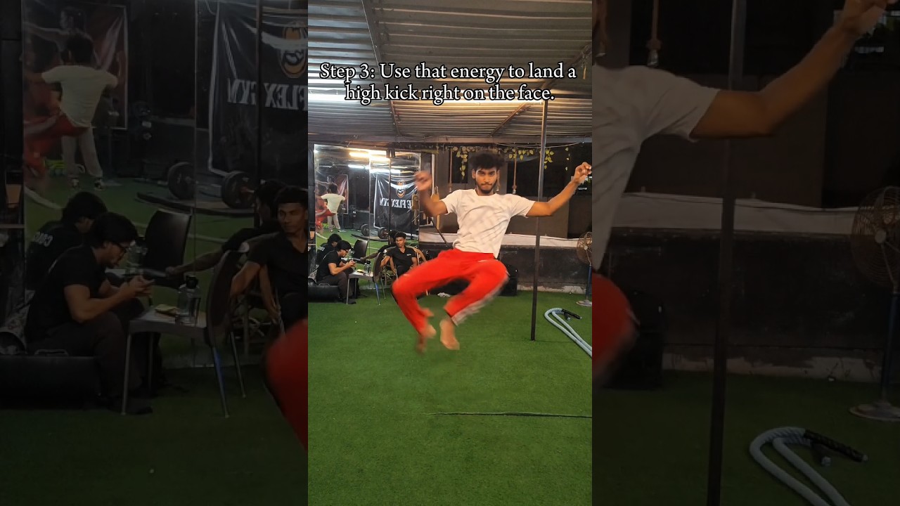 3 Steps.1 Tornado Kick Let's Go!    🌪️           