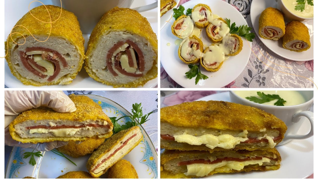 كوردون بلو بافكار جديده للتقديم طعمه تحفه وناجح100%ومفجأه لعشاق السوشي🍖😋❤️👌🏻#كوردون_بلو #جديد#سهل