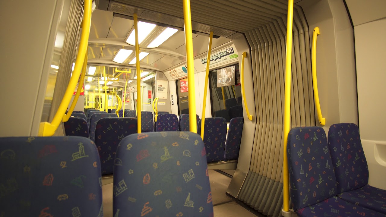 Sweden, Stockholm, subway ride from Rissne to Sundbyberg Centrum, 3X escalator, 2X elevator