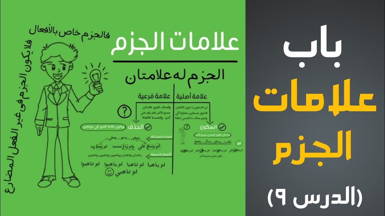 علامات الجزم | لن تنساها بعد اليوم بإذن الله || الدرس التاسع ( تعلم النحو )