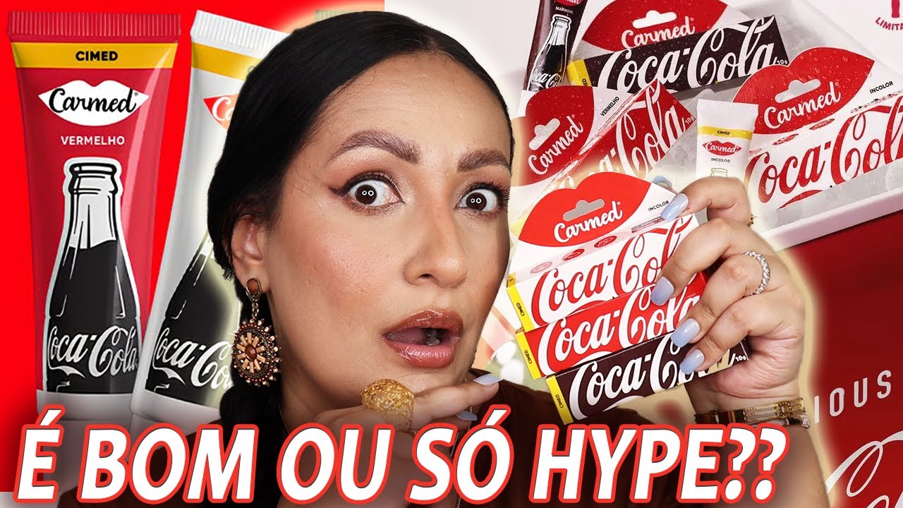 Testei o Lançamento de CARMED COCA COLA: Incolor, Vermelho e Marrom!