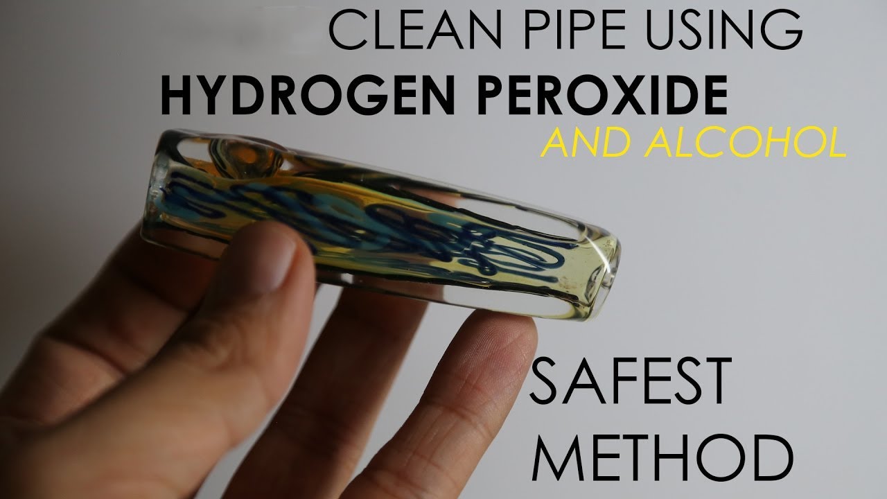 The not so fast way to clean a glass pipe using hydrogen peroxide and alcohol.