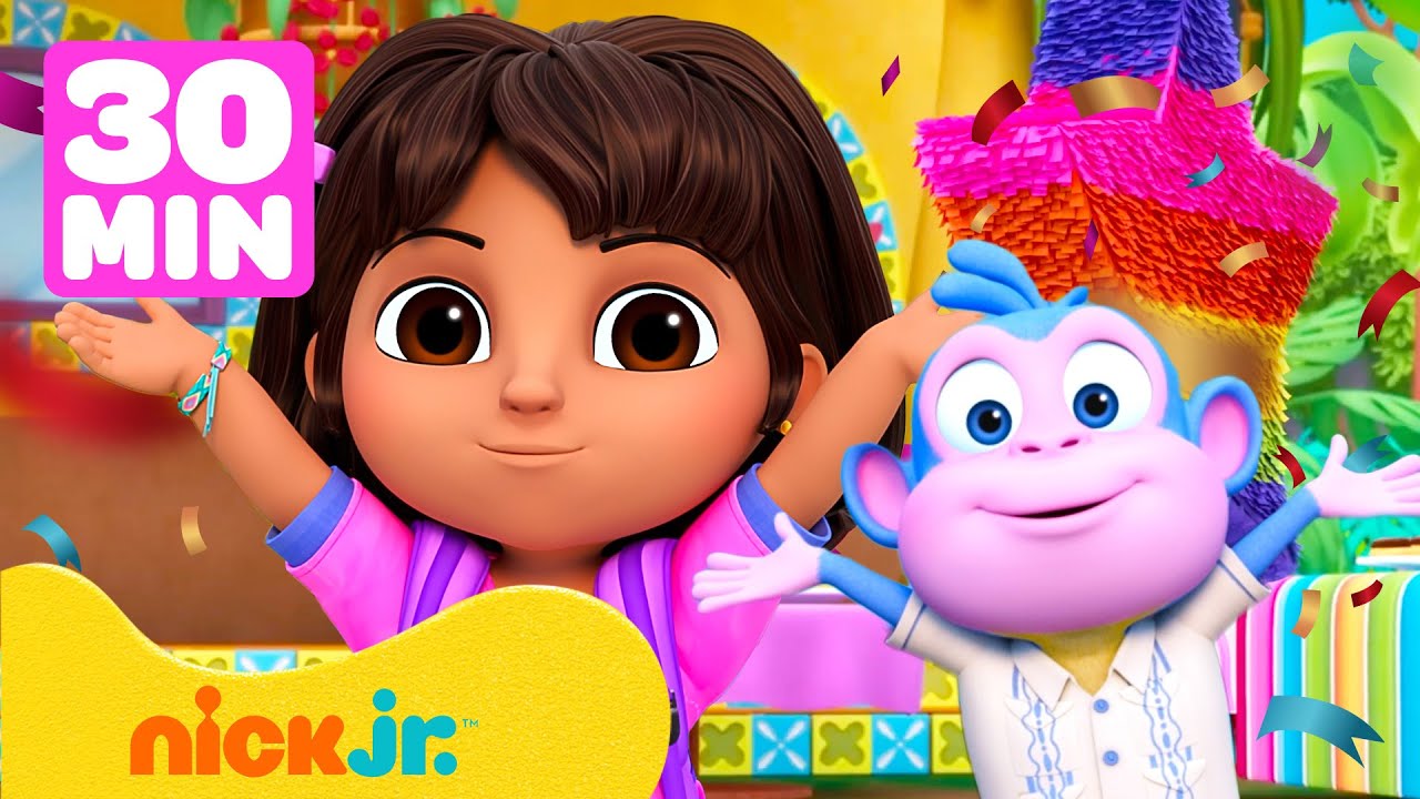 Dora | ¡Maratón de Fiesta de Dora y Botas! 💗 30 Minutos | Nick Jr. en Español
