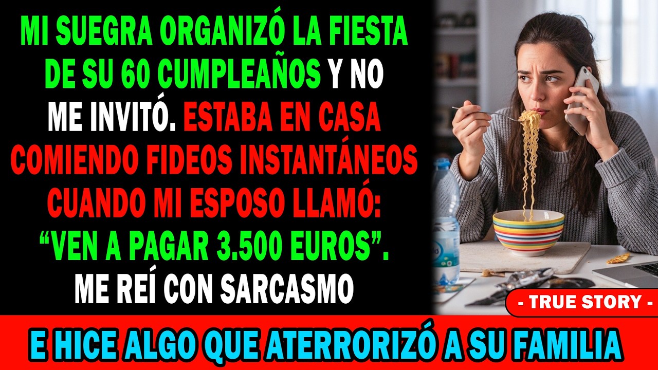 🎂Mi Suegra Celebra Sus 60 Sin Invitarme❌ Como Fideos En Casa🍜 Y Mi Esposo Llama: 