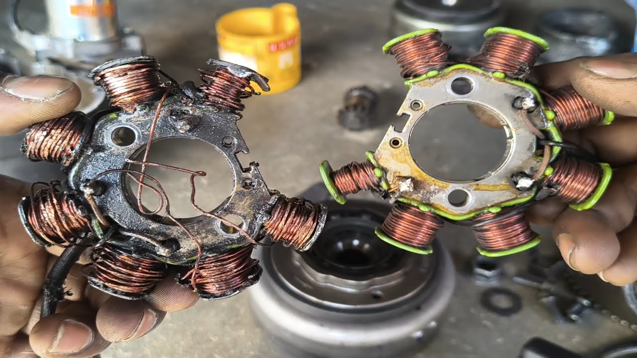 TVS STAR CITY 110 ES MAGNET ARMATURE ONE WAY BEARING PROBLEM FUL ASSEMBLY KIT INSTALL #RAUF