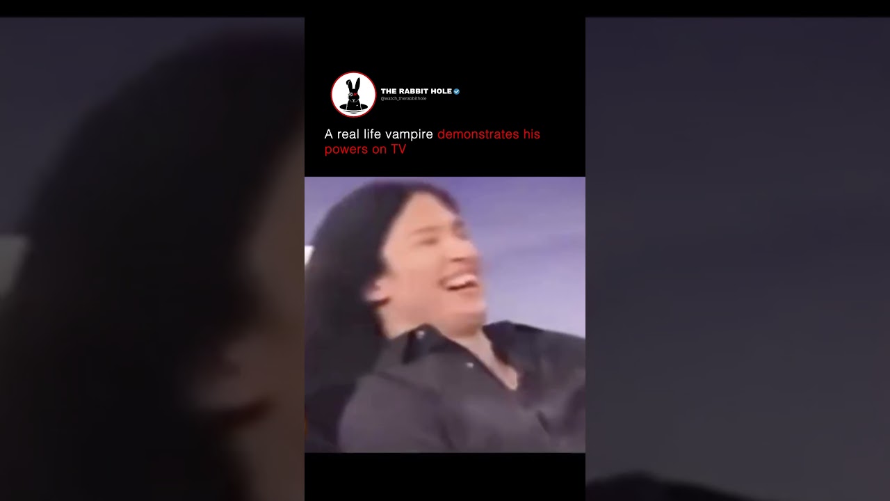 Настоящий вампир демонстрирует свои силы по телевизору