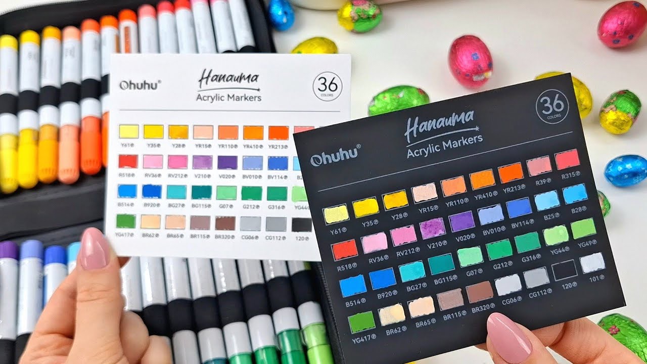 Swatch Acrylic Markers with Me🤗