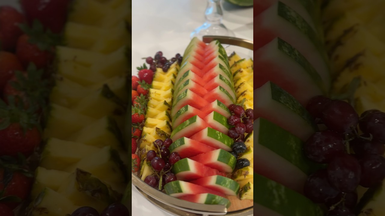 easy fruit platter display🍉