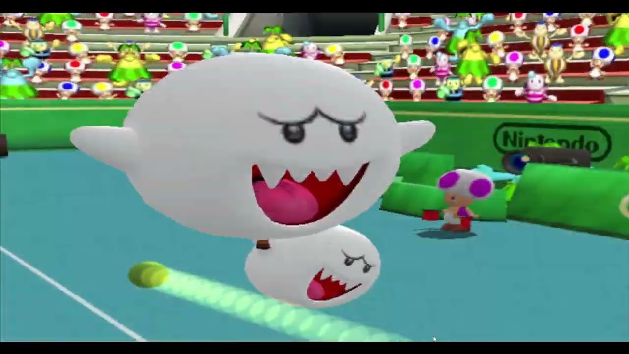 Mario Power Tennis - Opening Round - 4 Yoshi/Boo v 5 Shy Guy/Fly Guy