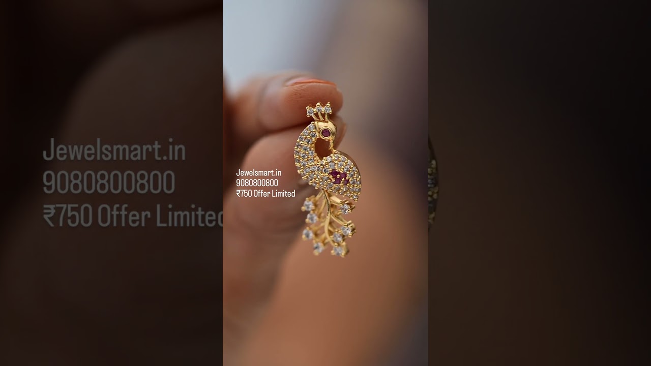 ✨ Beautiful Peacock Diamond Look Necklace 💃 Gold Plated | Long Lasting Shine 🔥 
