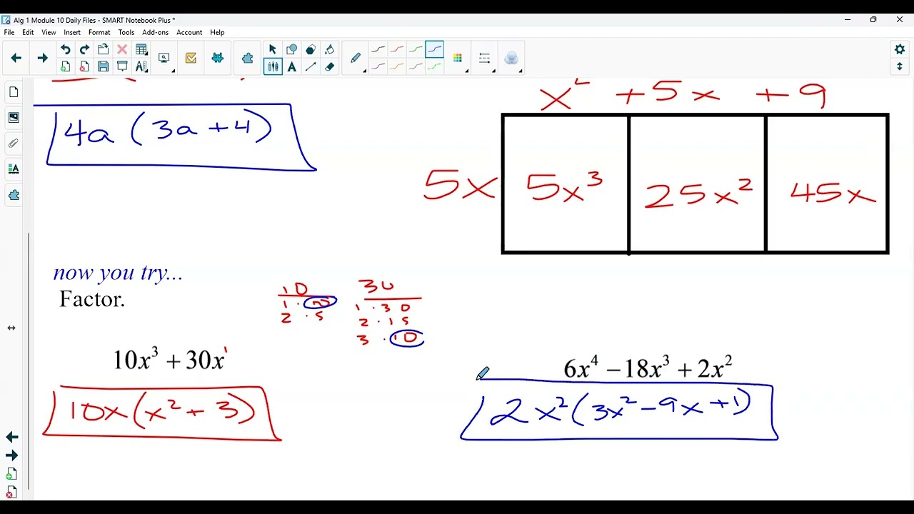 10-5 Notes: Using the Distributive Property