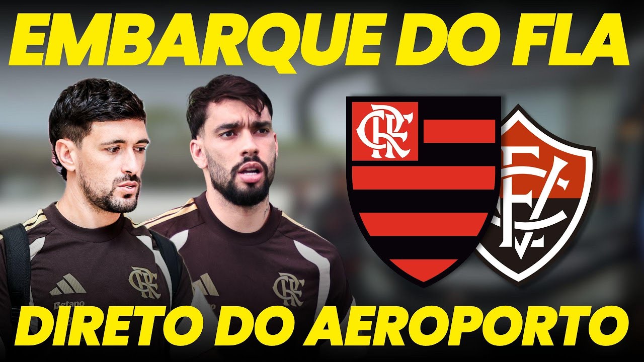 Rumo a Salvador! Embarque do Flamengo para jogo contra o Vitória pelo Brasileirão