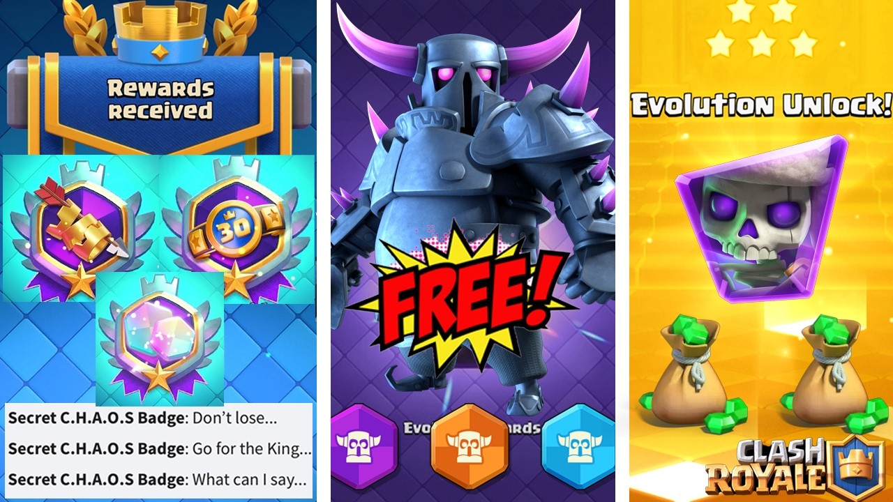 Hurry and Claim New Free Rewards! We got the SECRET Badges! Best Chaos Mode Decks in Clash Royale