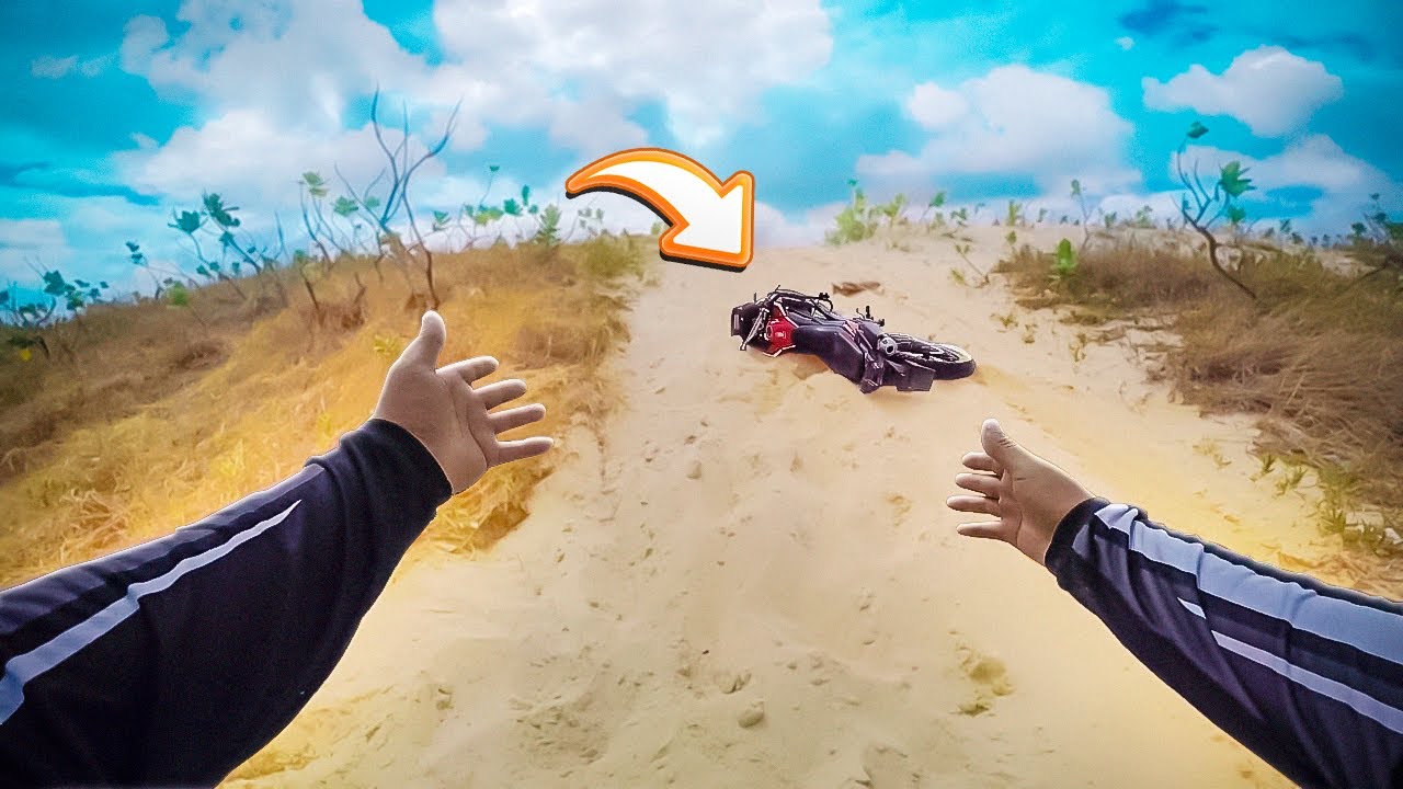 APRENDA ANDAR NA AREIA COM MOTO ORIGINAL *cair*