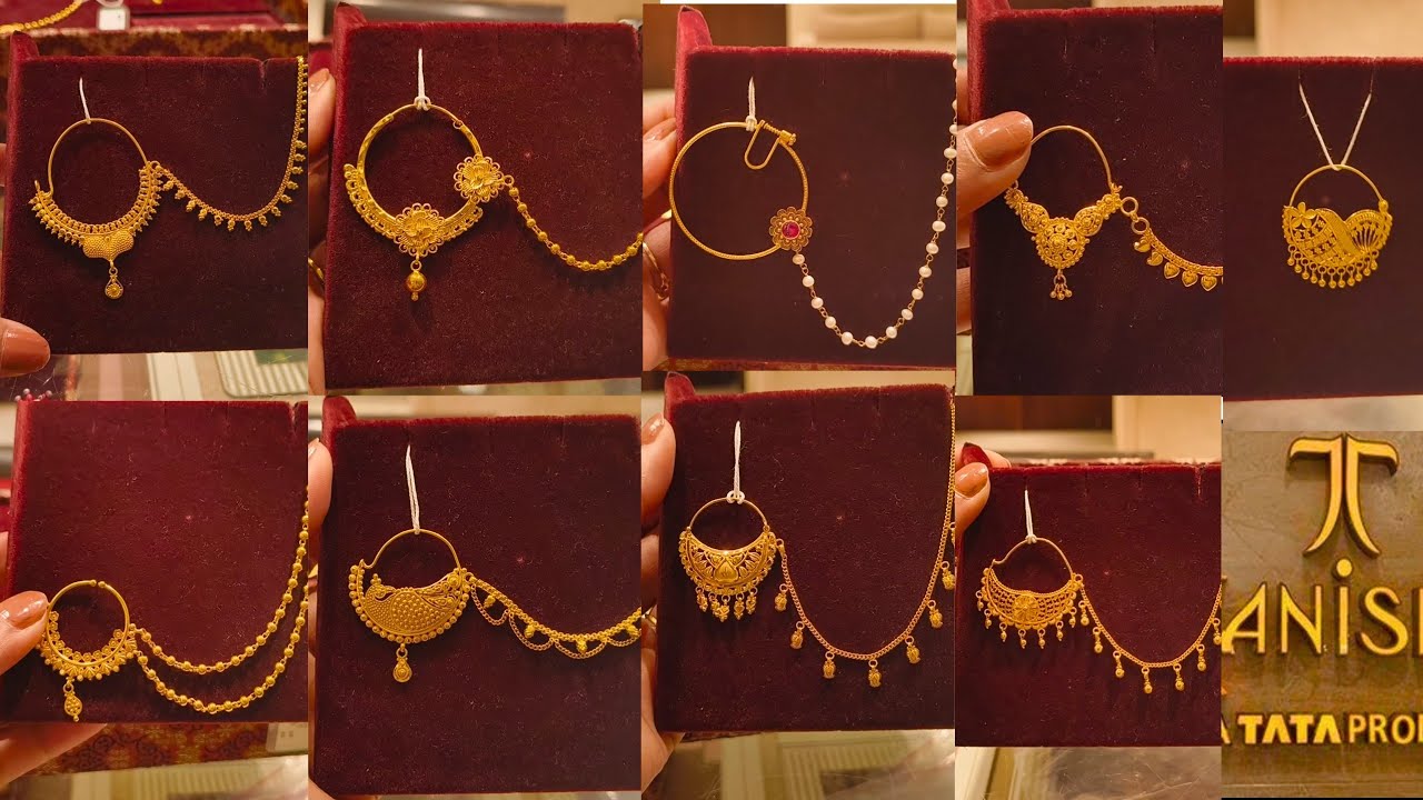 Tanishq🤩 Latest Gold NoseRing/ Nath Design 2025 Starting 3.7 gm only😱