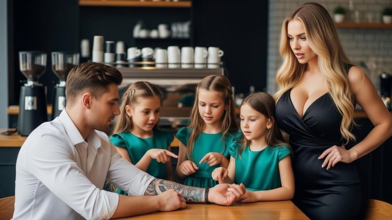 Triplet Girls Said, “Our Mom Has Your Tattoo Too” — The Single Dad Sat There in Shock 