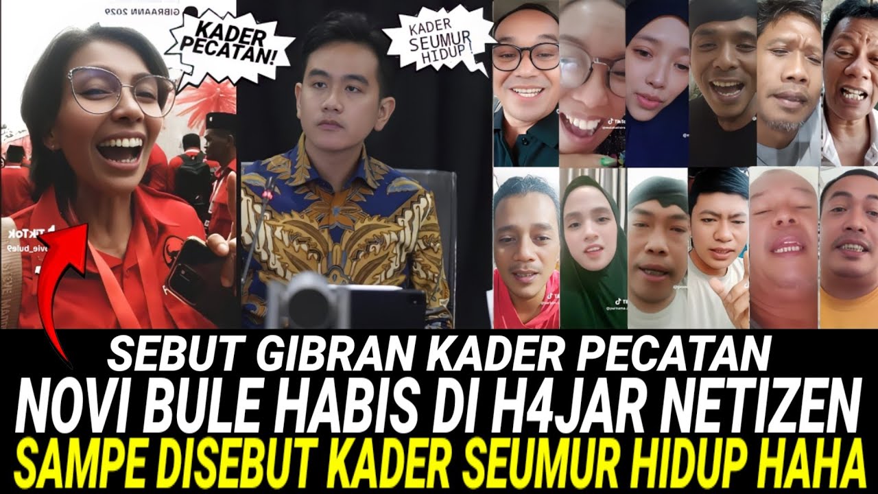 SEBUT GIBRAN KADER PECATAN❗NOVI BULE HABIS DI RUJAK NETIZEN SAMPE DISEBUT KADER SEUMUR HIDUP
