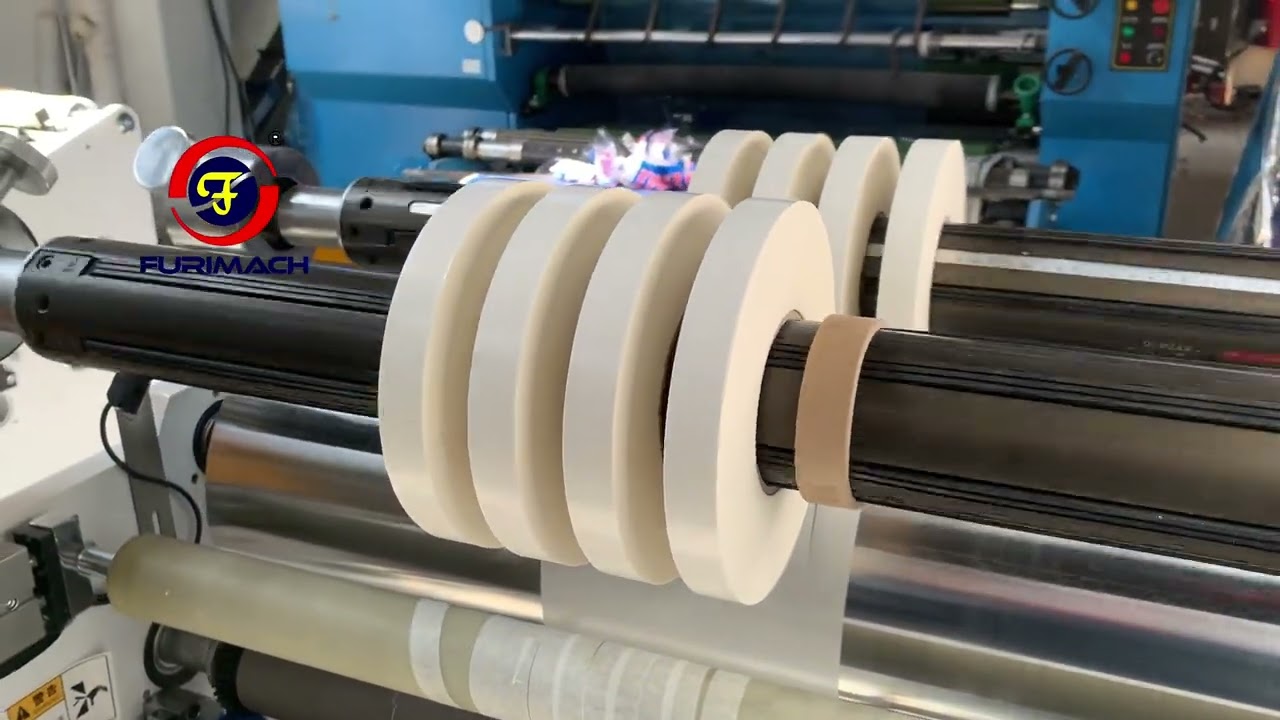 SLT-650 release paper slitting machine: min. slitting width 5mm!