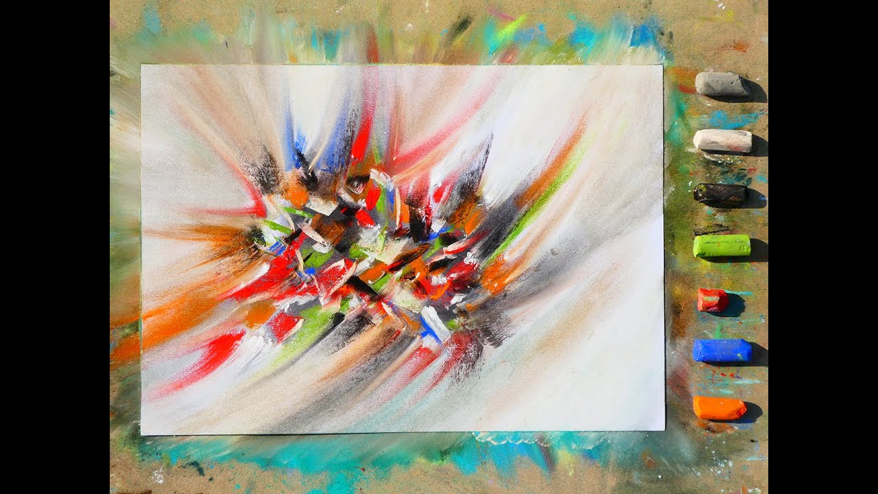 Contemporary Abstract Painting With Soft Pastel On Outdoors | Real Sounds | Sennelier Pastels
