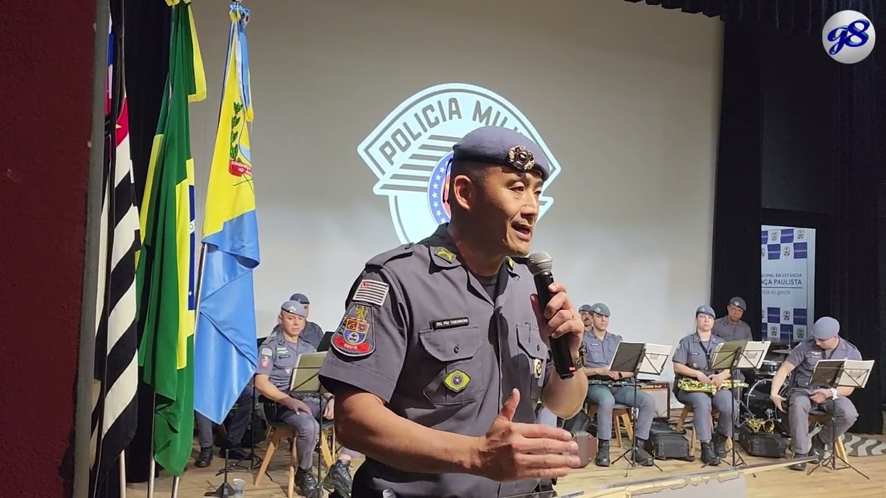 Comandante do CPI-2, Coronel PM Takahashi na Solenidade de Valorização Profissional do 34º BPM/I