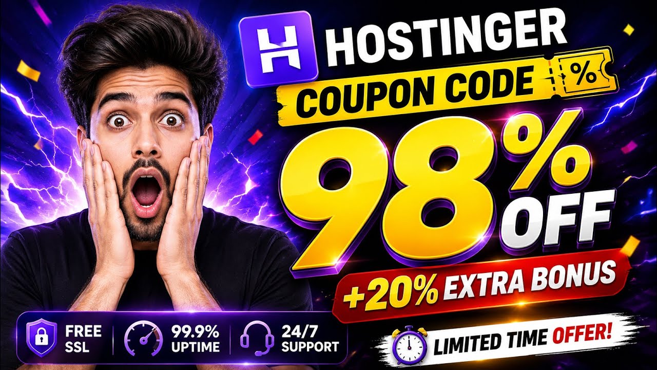 Hostinger Coupon Code 2026 🛑 HIDDEN DEAL ✅ | Hostinger Discount Code |Hostinger Promo Code WORKING 🔥