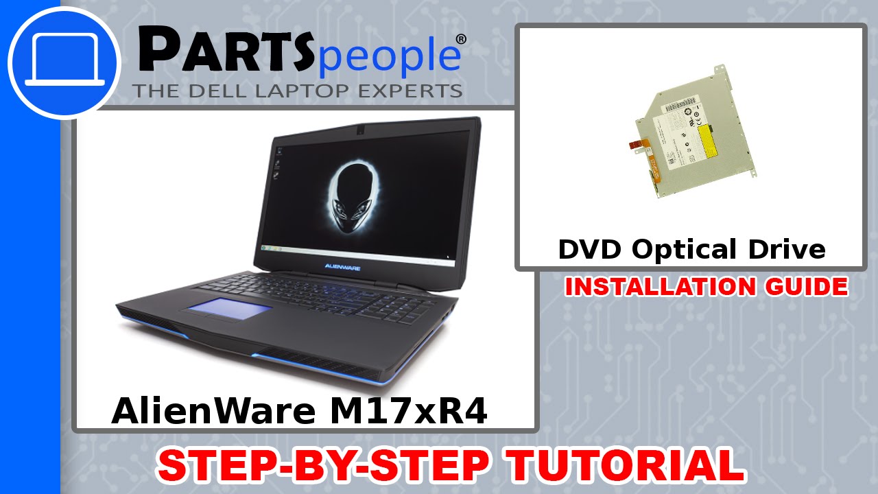 Dell AlienWare M17xR4 DVD Optical Drive Replacement Video Tutorial