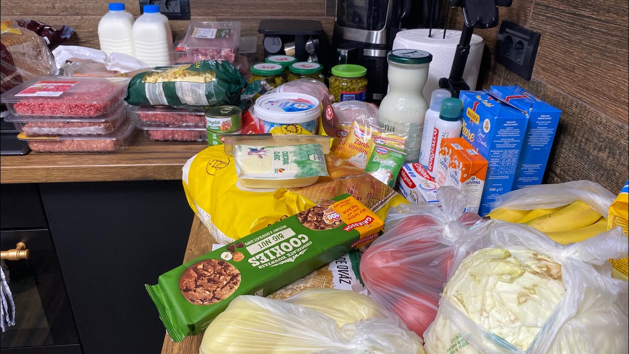 Cumpărături alimentare de la Kaufland și Lidl cu prețurile afișate