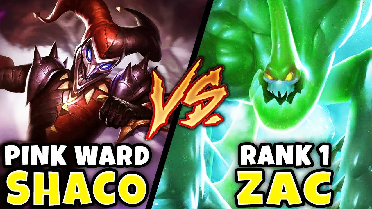 PINK WARD SHACO VS. RANK 1 ZAC NA | BATTLE OF THE ANNOYING ONE TRICKS - League of Legends