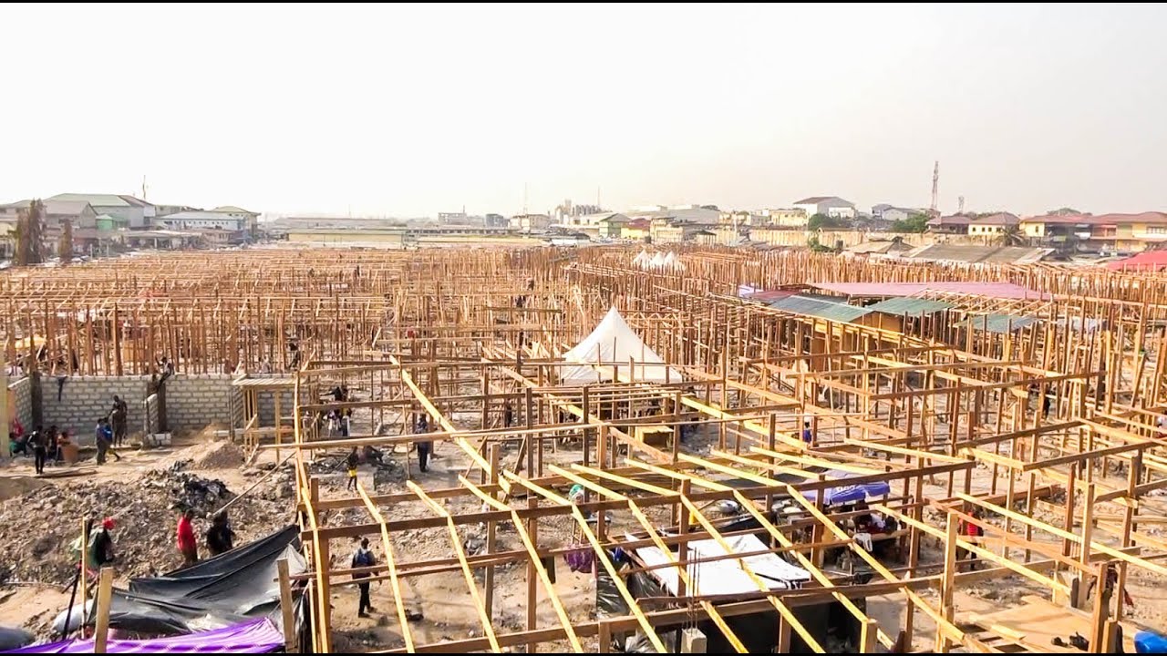 Traders at Kantamanto market begin reconstruction of structures destroyed in the recent fire