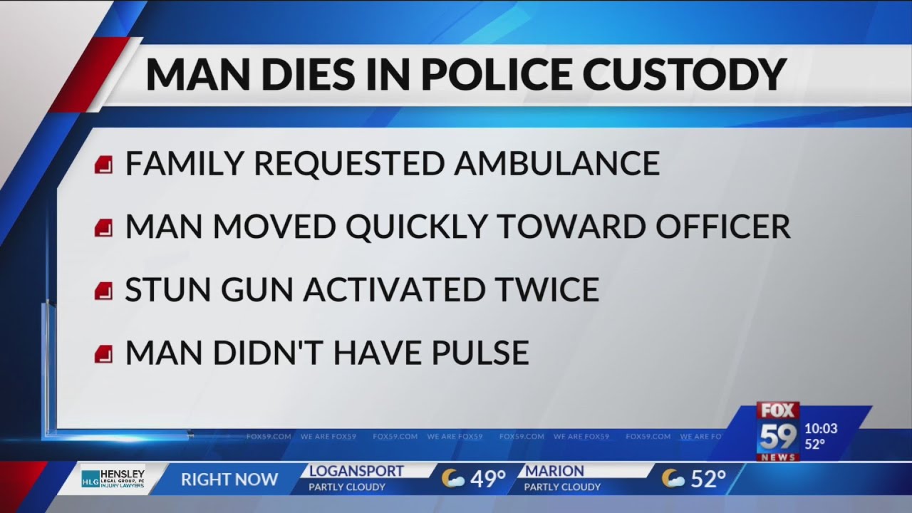 Man tasered by IMPD officer dies in custody