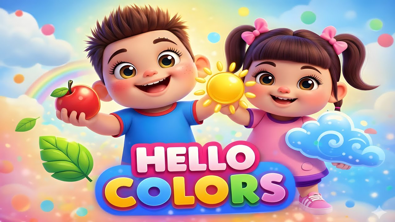 Hello Colors, One by One | Toddler Learning Song 🌈 | Preschool Songs in English 🎵✨ 
