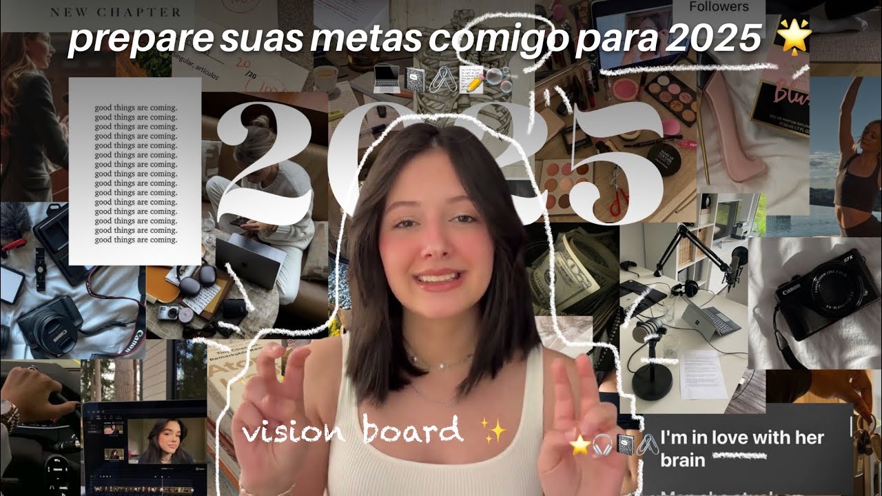 PLANEJANDO SEUS SONHOS: como criar um Vision Board transformador para 2025 🌟🎧💻📓