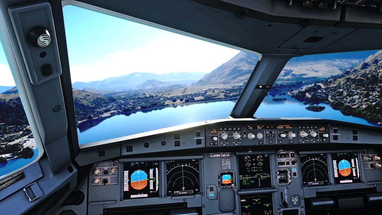 MSFS 2020 ✈ STUNNING A320 Flight to Queenstown, New Zealand (NZQN)