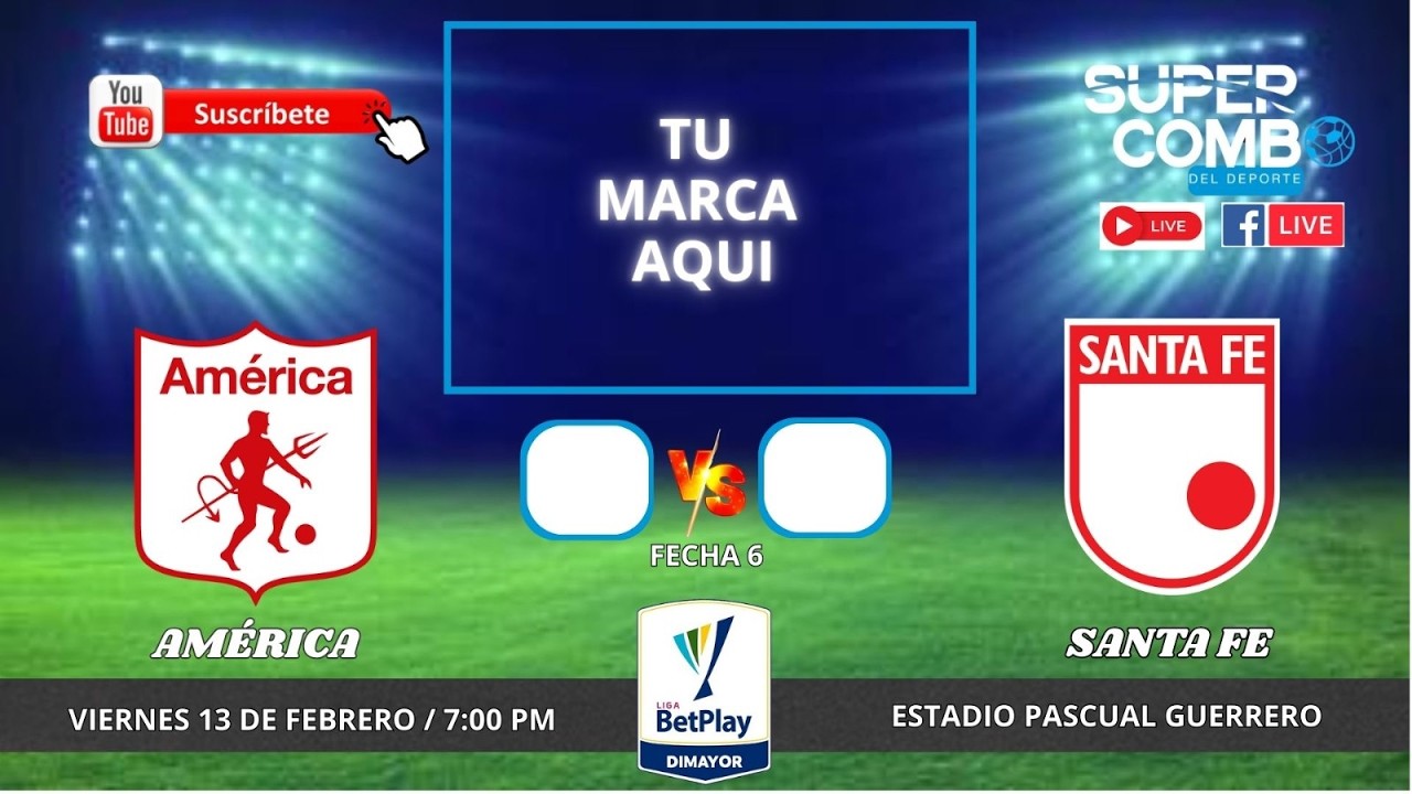 🔴 América de Cali vs. Santa Fe EN VIVO | PARTIDO DE HOY EN VIVO | 13/02/2026 - Fecha 6 - Liga