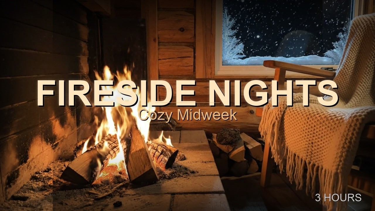 🔥 Fireside Nights | 3 Hours Crackling Fireplace Sounds for Sleep, Relaxation & Focus