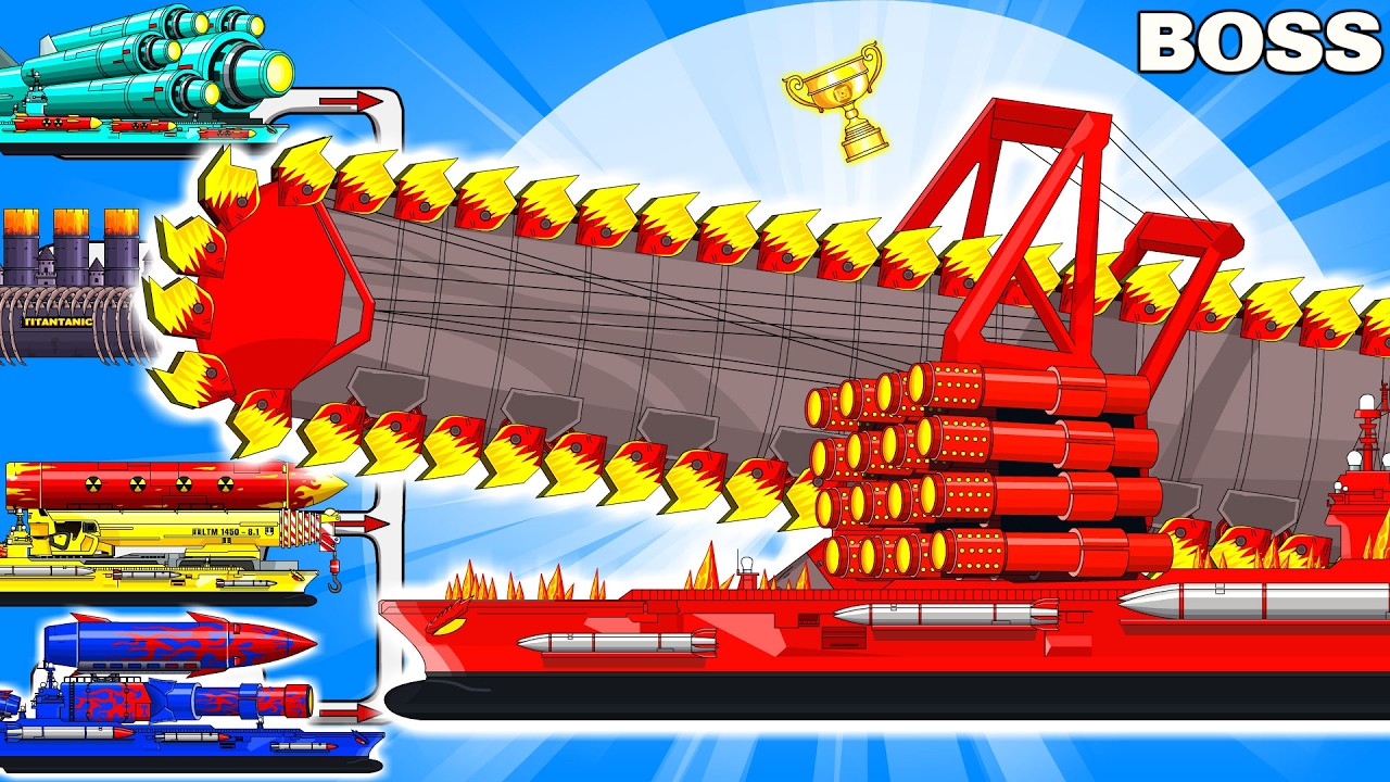 ABYSSAL CRUISER Ultimate Nuclear Missile BAGGER 288  Against MEGA BOSS in a Fierce Battle