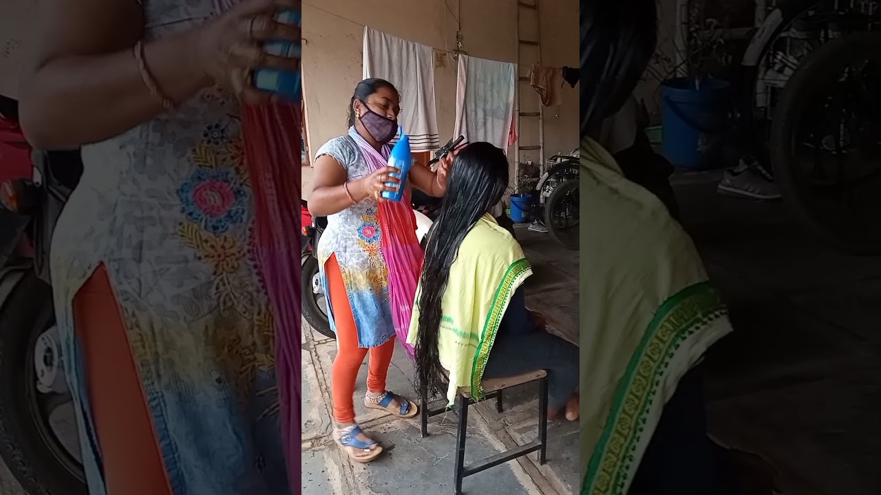 😳😳500ML Heavy Hair Oiling And sleek long  #longhair #longhairgirls #youtube