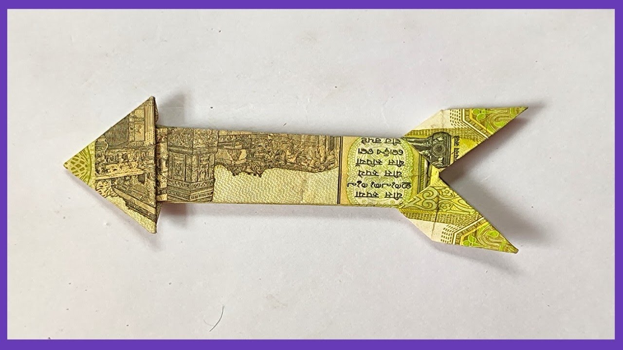 money Arrow making | how to make money Arrow in 20 rupees note | money arrow origami