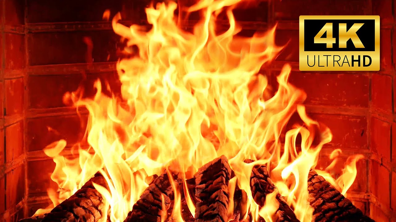 🔥 Cozy Fireplace Ambience 4K UHD - 12 HOURS Live Crackling Fire Sounds (No Ai Fireplace 4K)
