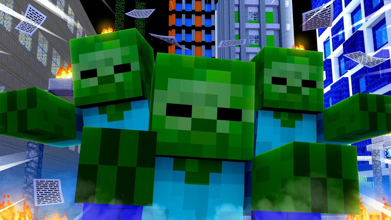 Zombies Invasion (MINECRAFT ANIMATION)