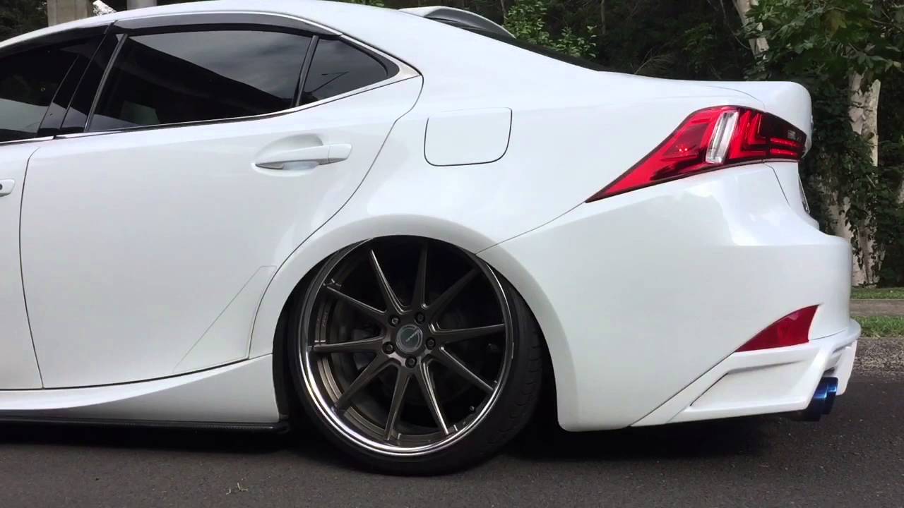 Airrex Digital Air Suspension 2015 Lexus IS350 with Lexon Exclusive Lip Kit.