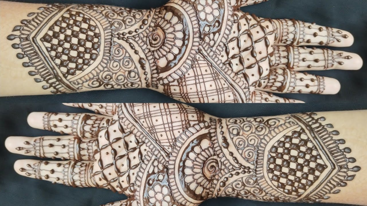 Bridal mehndi design front hand mehndi design simple mehndi design @heenabyshana 