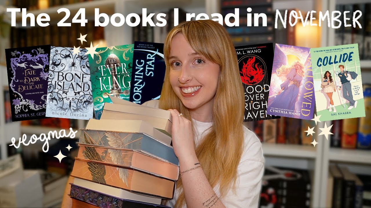 24 книги, которые я прочитала в ноябре 📚✨ Итоги ноябрьского чтения! 3-й день Bookmas [vlogmas]
